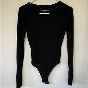 Abercrombie & Fitch Black Long Sleeve Bodysuit